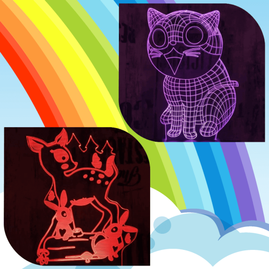 Akció Gyerekeknek 01 3D led lámpa