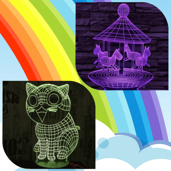 Akció Gyerekeknek 02 3D led lámpa