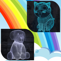 Akció Gyerekeknek 03 3D led lámpa