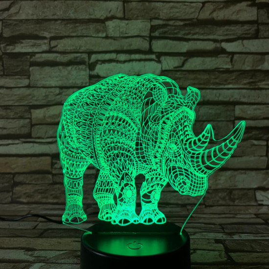 Orrszarvú 3D led lámpa