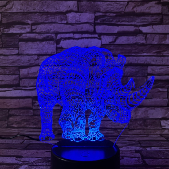 Orrszarvú 3D led lámpa