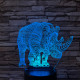 Orrszarvú 3D led lámpa
