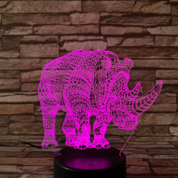 Orrszarvú 3D led lámpa