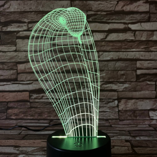 Kobra 2 7 színű 3D led lámpa