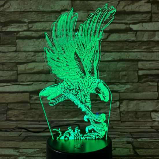 Sas leszáll 7 színű 3D led lámpa