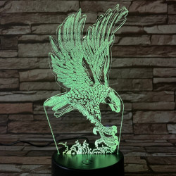Sas leszáll 7 színű 3D led lámpa
