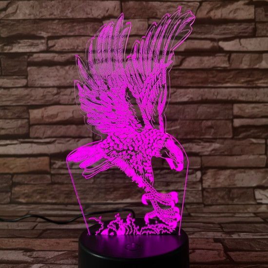Sas leszáll 7 színű 3D led lámpa