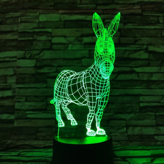 Csacsi 7 színű 3D led lámpa