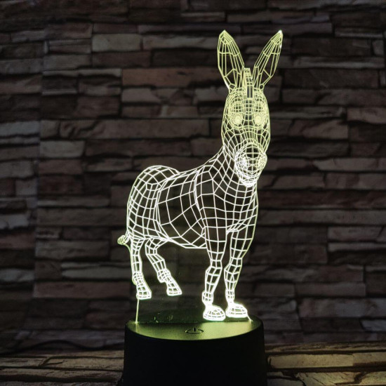 Csacsi 7 színű 3D led lámpa