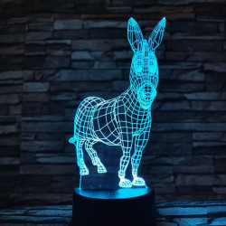 Csacsi 7 színű 3D led lámpa