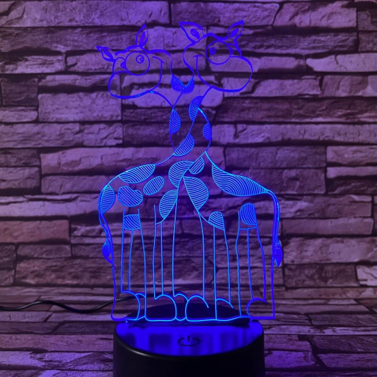 Zsiráfok 3D led lámpa