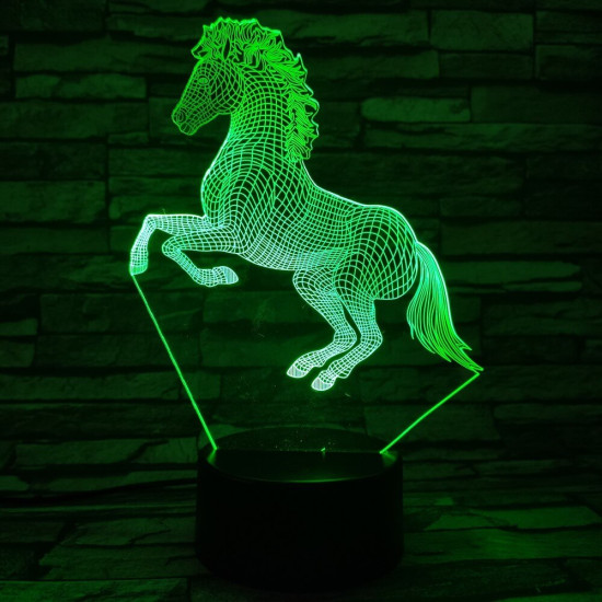 Ágaskodó Ló 3D led lámpa