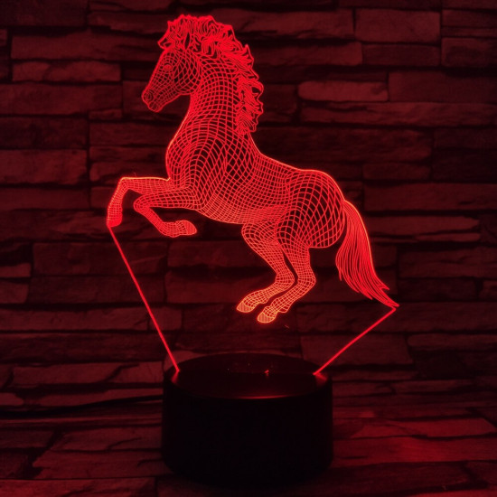 Ágaskodó Ló 3D led lámpa