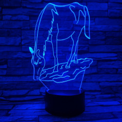 Ló iszik 7 színű 3D led lámpa