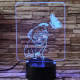 Mopsz és pillangó 7 színű 3D led lámpa