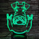 Foxterrier 7 színű 3D led lámpa