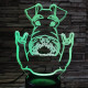 Foxterrier 7 színű 3D led lámpa