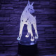 Dobermann 7 színű 3D led lámpa