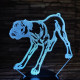 Boxer 7 színű  3D led lámpa
