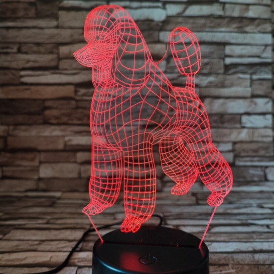 Uszkár 7 színű 3D led lámpa