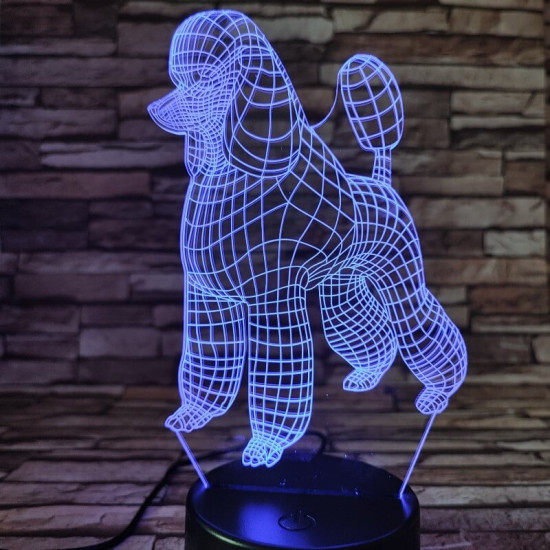 Uszkár 7 színű 3D led lámpa