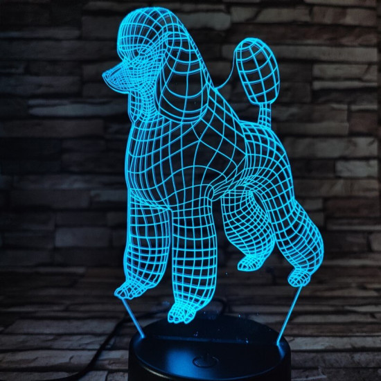 Uszkár 7 színű 3D led lámpa