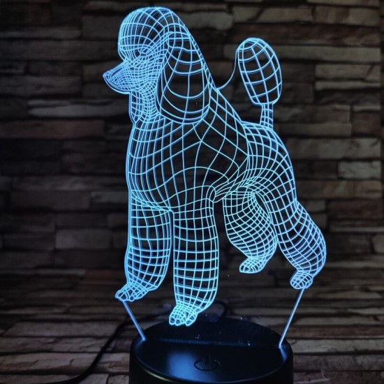 Uszkár 7 színű 3D led lámpa