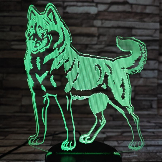 Husky 7 színű 3D led lámpa