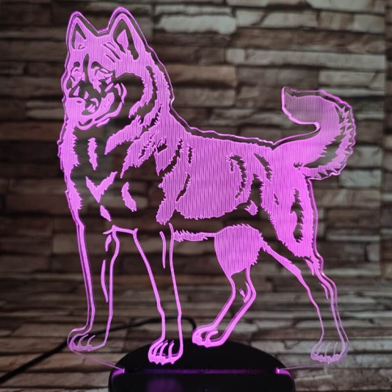 Husky 7 színű 3D led lámpa