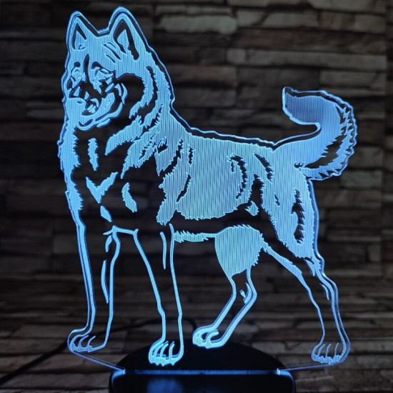 Husky 7 színű 3D led lámpa