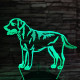 Labrador retriever 7 színű 3D led lámpa