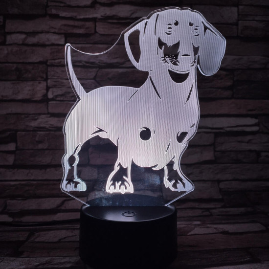 Tacskó 7 színű 3D led lámpa