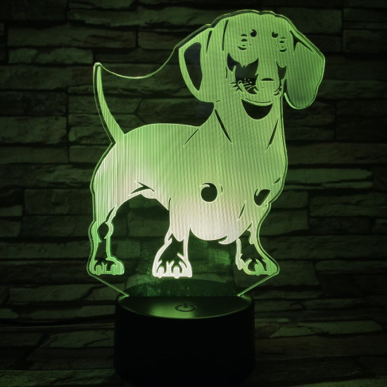 Tacskó 7 színű 3D led lámpa