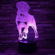 Rottweiler 7 színű 3D led lámpa