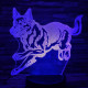 Német juhász 7 színű 3D led lámpa