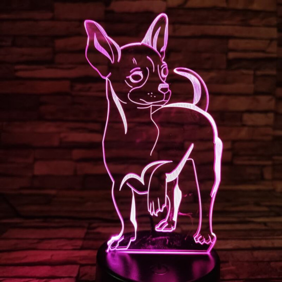 Csivava 7 színű 3D led lámpa