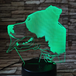 Pitbull 7 színű 3D led lámpa