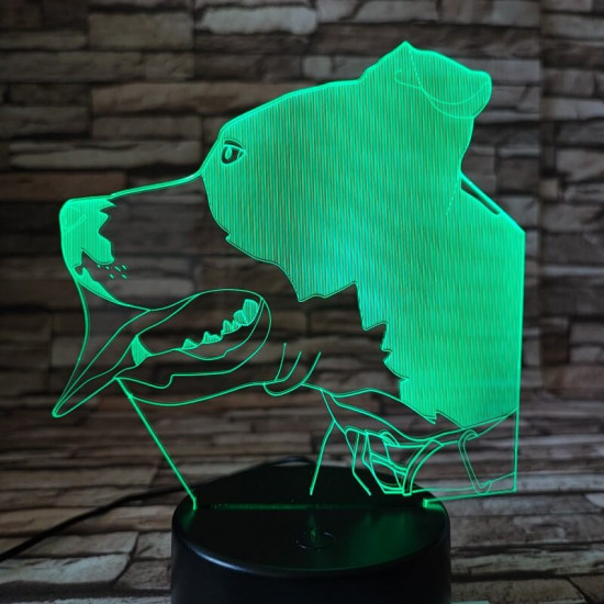 Pitbull 7 színű 3D led lámpa