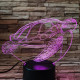 Teknős úszkál 7 színű 3D led lámpa