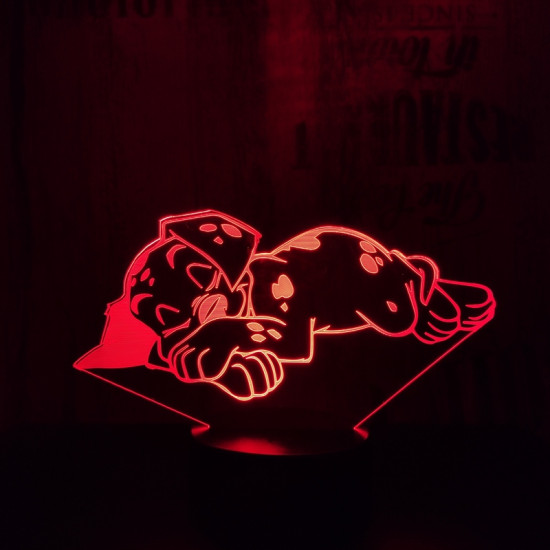 Dalmata kölyök 3D led lámpa