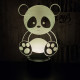 Panda 7 színű 3D led lámpa