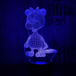 Hód 7 színű 3D led lámpa