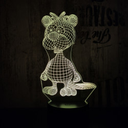 Hód 7 színű 3D led lámpa