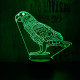 Papagáj  7 színű 3D led lámpa