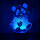 Panda maci  7 színű 3D led lámpa