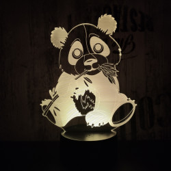 Panda maci  7 színű 3D led lámpa