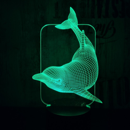 Delfin 3D led lámpa