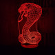 Kobra 7 színű 3D led lámpa