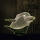 Mosolygós delfin  7 színű  3D led lámpa