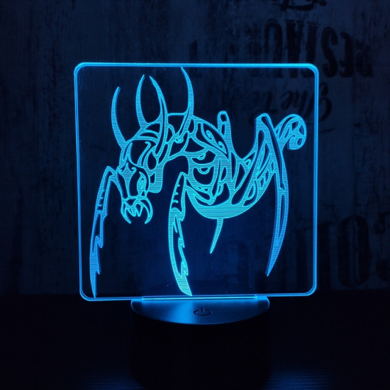 Hangya 7 színű 3D led lámpa